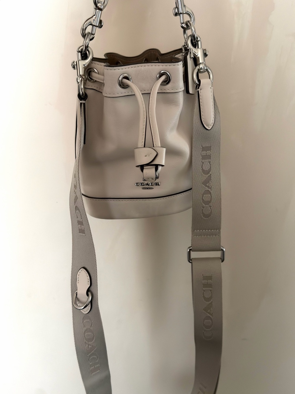 Coach Mini Bucket Bag in Cream - Picture 5 of 5